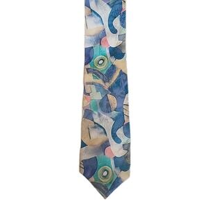 VTG J Garcia Silk Tie 90s Abstract Geometric Collectors Edition Mens 3.5x57